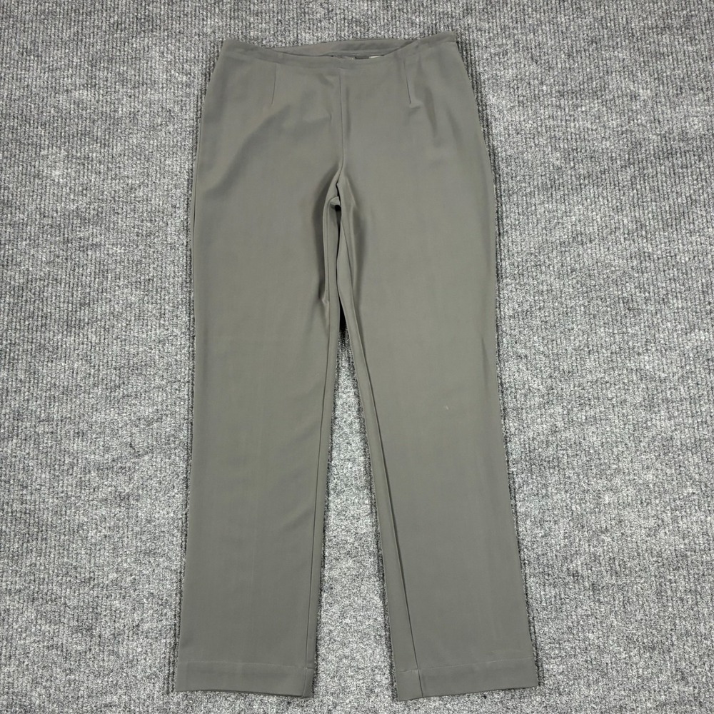 Chico's Additions Pants Womens Size 1 Taupe Straight Leg Stretch Career Casual